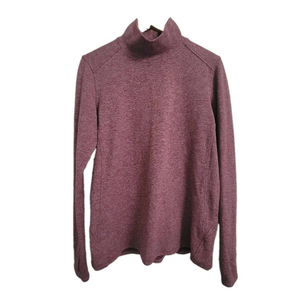 Lululemon Ready To Rulu Turtleneck Size 10 Large Heathered Maroon Pullover